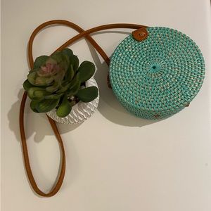 Stunning rattan woven purse